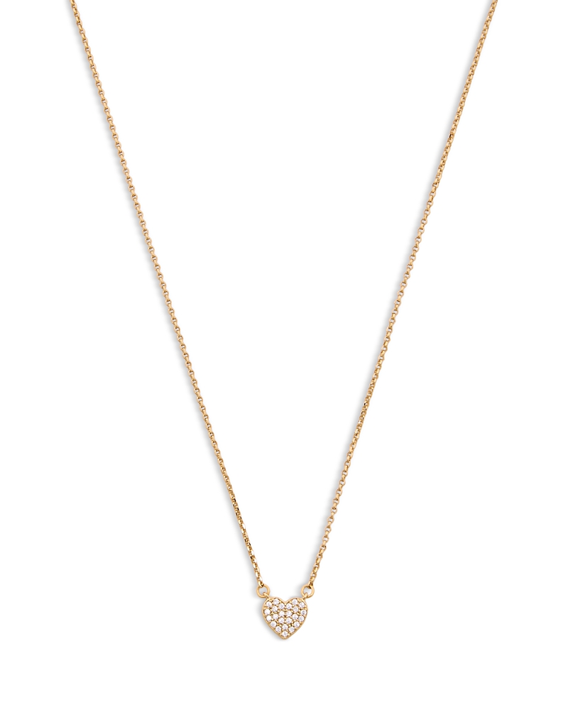 kate spade new york Yours Truly Pave Heart Mini Pendant Necklace, 17