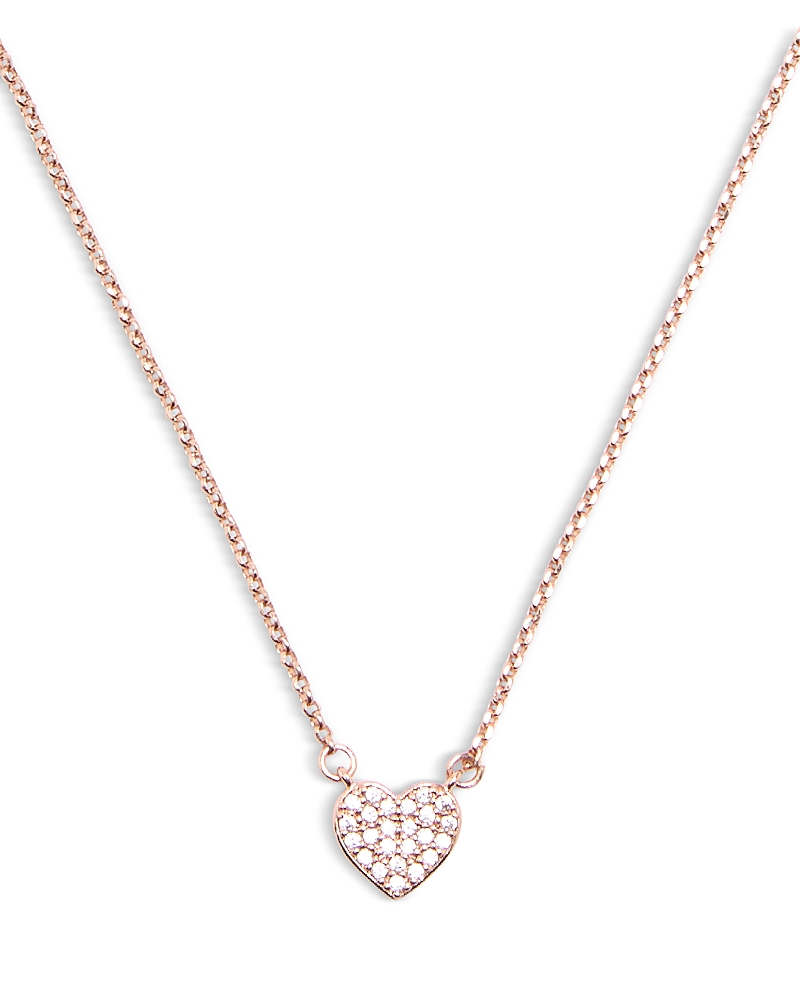 kate spade new york Yours Truly Pave Heart Mini Pendant Necklace, 17-20