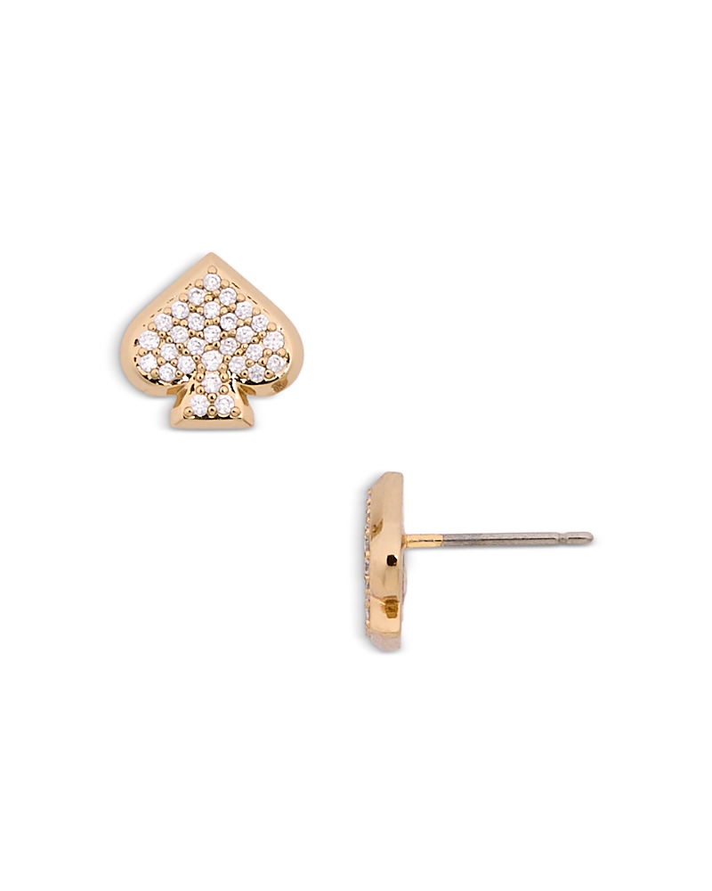 Kate Spade New York Everyday Spade Pave Stud Earrings In Orange