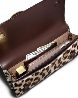 Twisted Side Handle Calf Hair Clutch