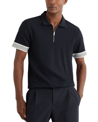 Half Zip Tape Cuff Polo Shirt