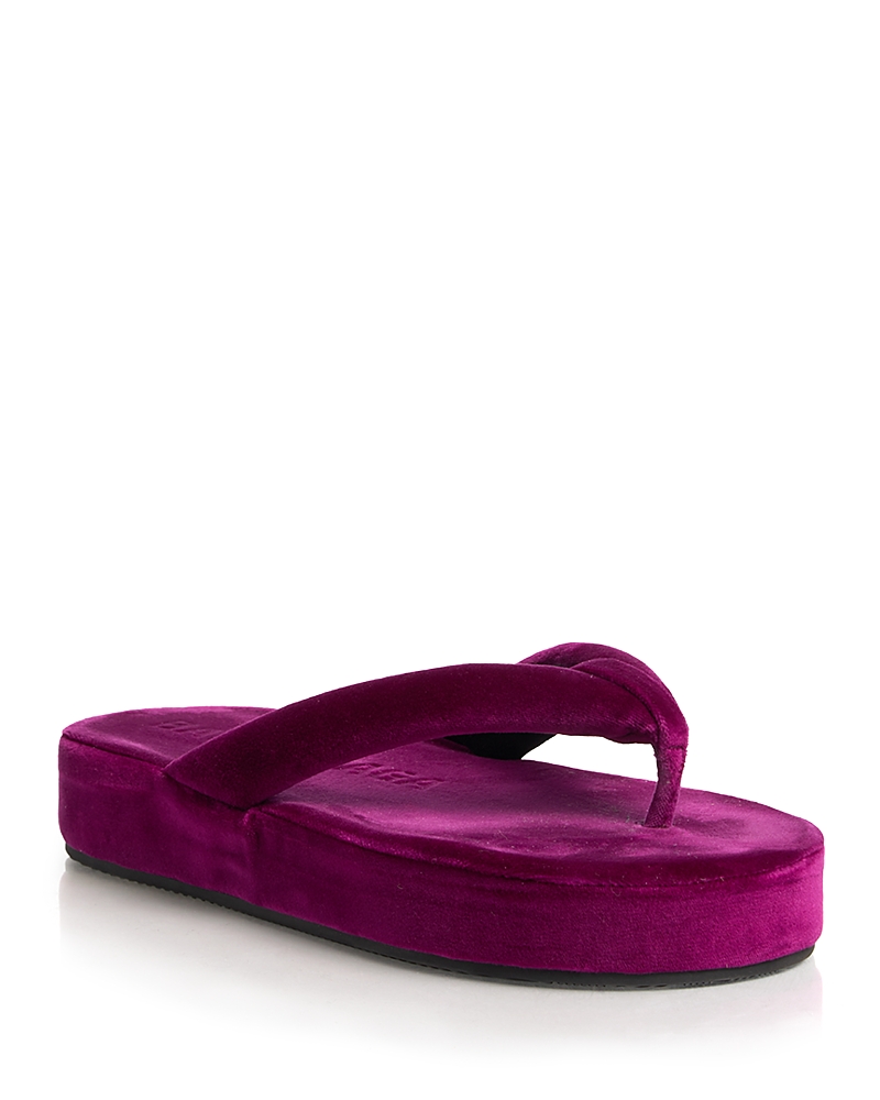 Balenciaga Women's Jet Lag Stretch Velvet Thong Sandals