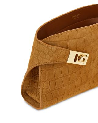 Hug Mini Embossed Suede Crossbody