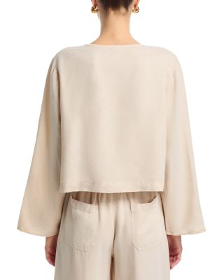 Soft Tie Front Top & Wide Leg Pants