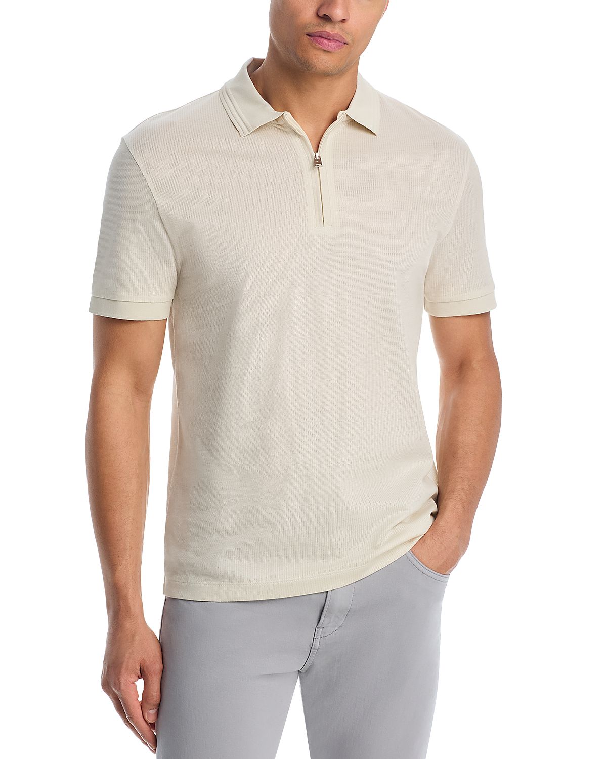 Boss H Paras Quarter Zip Polo Shirt