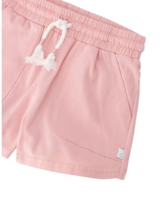 Girls' Organic Cotton Elastic Drawstring Jersey Shorts - Little Kid