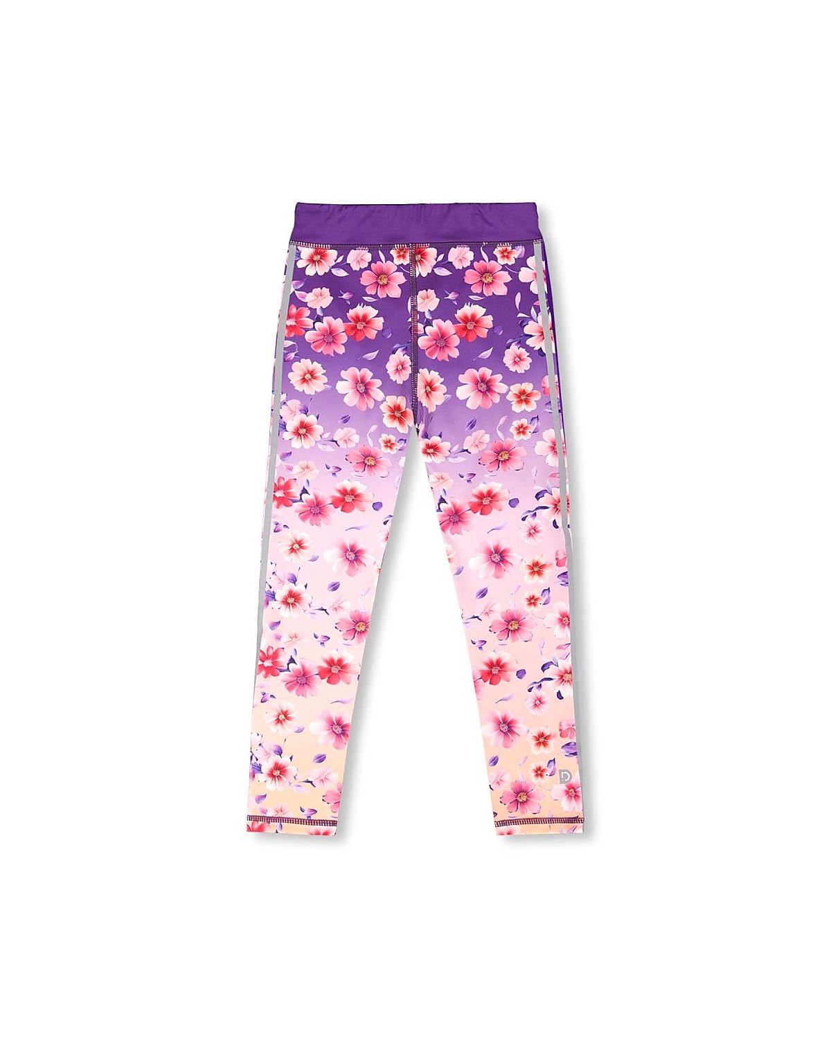 Deux par Deux Girls' Athletic Leggings Floral Gradient - Little Kid