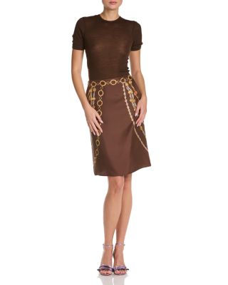 Silk Twill Print The Lover Skirt