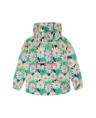Girls' Packable Smiling Flower Windbreaker - Little Kid