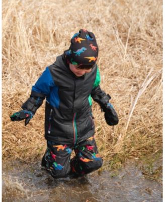  Boys' Stretch Jersey Dinosaur Print Beanie - Baby