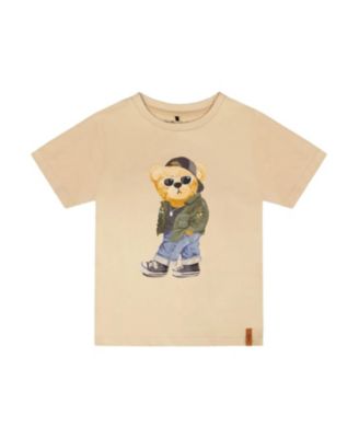 Boys' Organic Cotton Jersey Teddy Bear T-Shirt - Little Kid