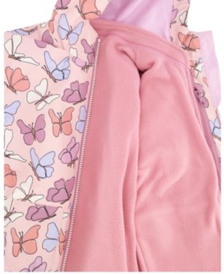 Girls' 3-in-1 Two-Piece Mid-Season Outerwear with Solid Pants Set - Big Kid