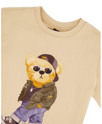 Boys' Organic Cotton Jersey Teddy Bear T-Shirt - Little Kid, Big Kid