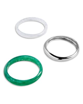 Raven Resin Bangles, Set of Three