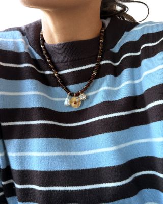 Malia Multi Charm Beaded Pendant Necklace, 17-20"