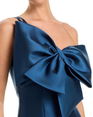 Mikado Double Strap Bow Gown