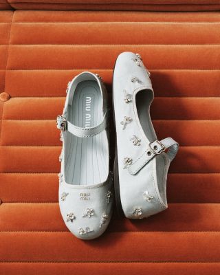 Women's Crystal Embellished Mary Jane Ballerinas