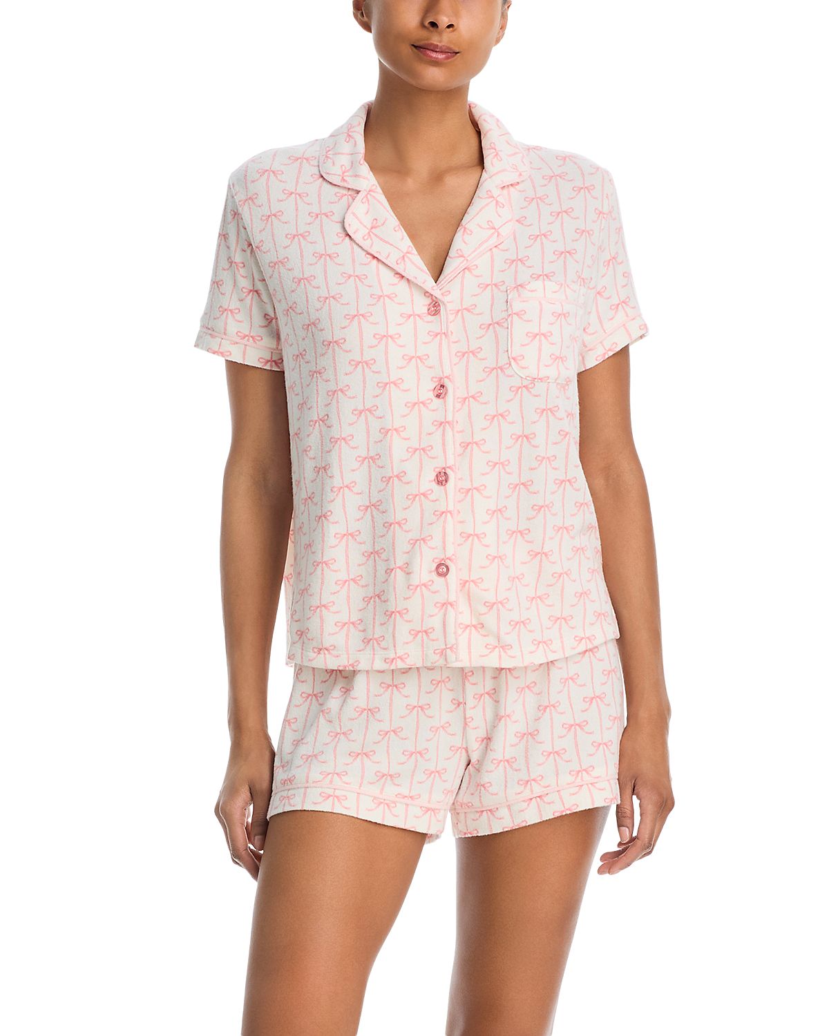 Aqua Short Sleeve Top & Shorts Pajama Set