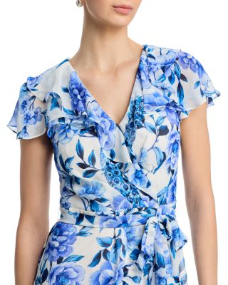 Asymmetrical Ruffle Maxi Dress