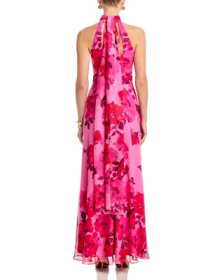 Floral Halter Neck Maxi Dress - Exclusive