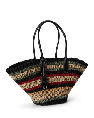 Bellport Raffia Basket Tote