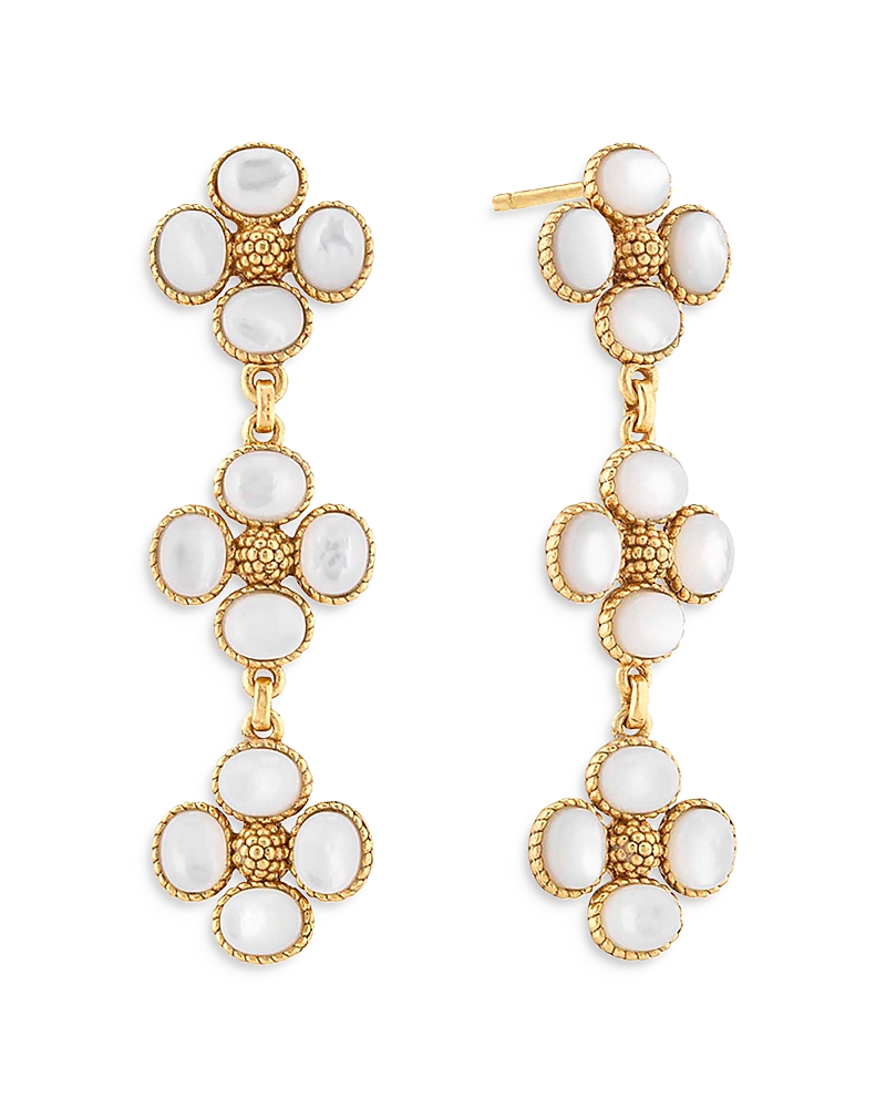 Capucine De Wulf Berry Clover Mother of Pearl Linear Earrings · OS