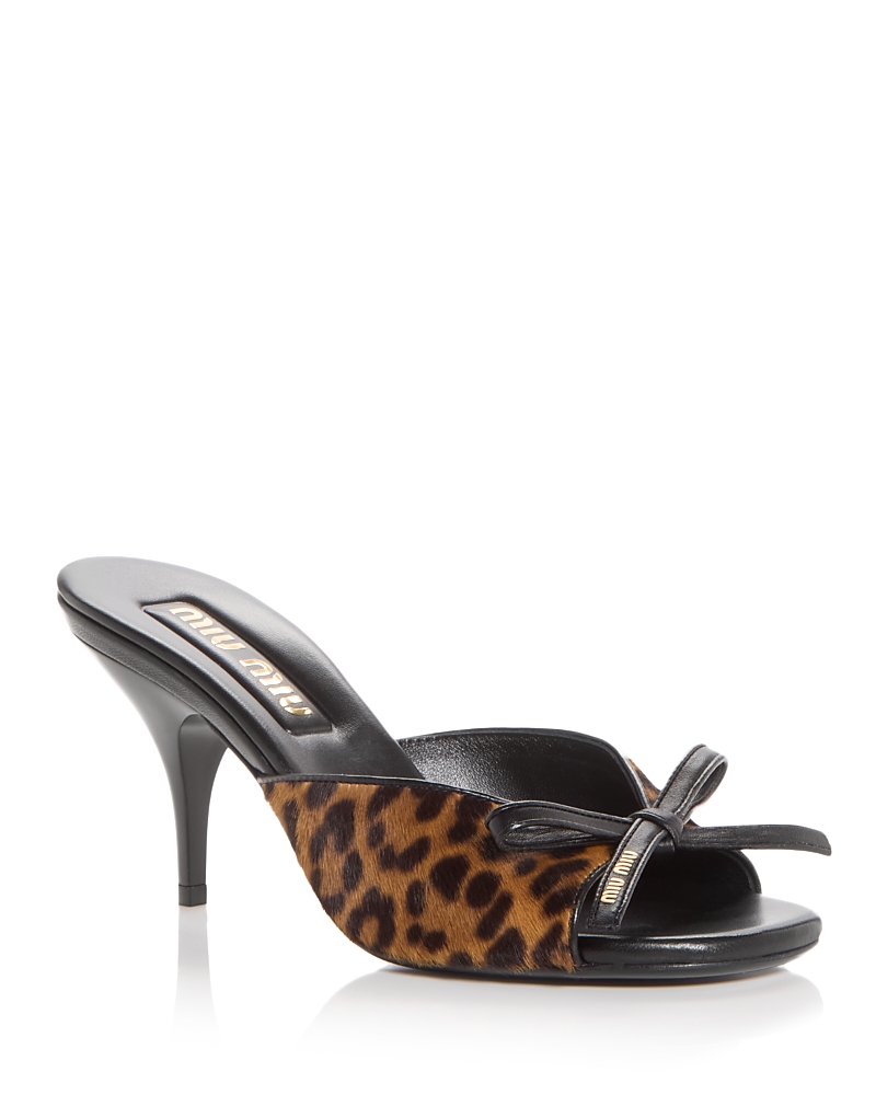 Miu Miu Women's Calf Hair Slide Sandals
