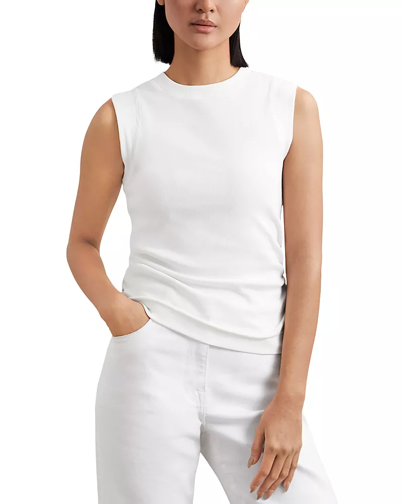 Reiss Trudy Ruched Sleeveless Top