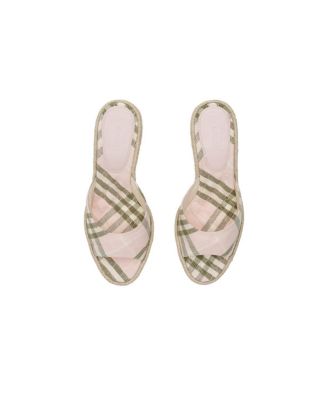  Women's Check Mews Espadrille Mules