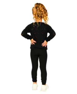 Girls' Pointelle Knit Long Sleeve Cardigan - Baby