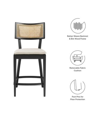  Caledonia Wood Counter Stools, Set of 2