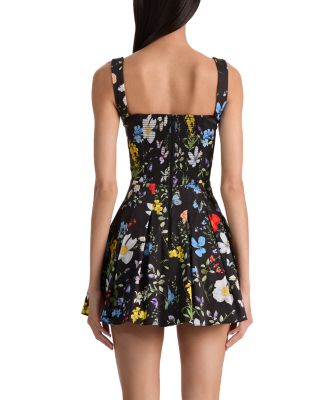 Veda Square Neck Pleated Dress