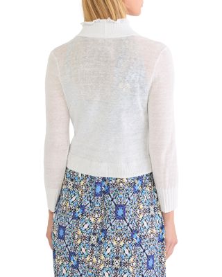 Ruffle Feather Knit Cardigan