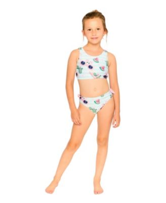 Girls' Two-Piece Flamingo and Cactus Swimsuit - Little Kid