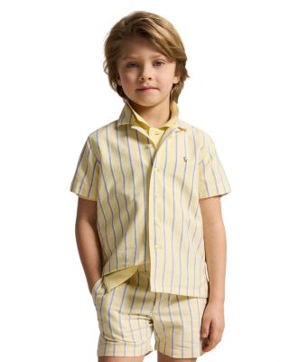 Boys' Striped Cotton Oxford Camp Shirt - Little Kid