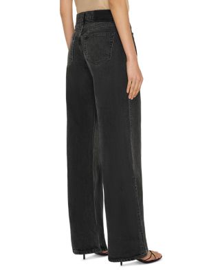 Cary High Rise Slouchy Wide Leg Jeans in Summit