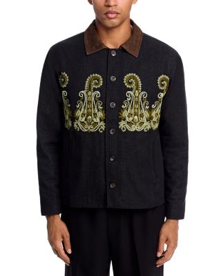 Printed Suede Collar Jacket
