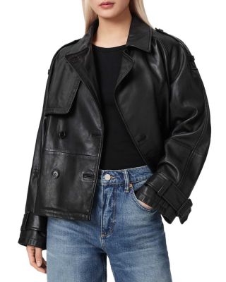 Reya Cropped Leather Jacket