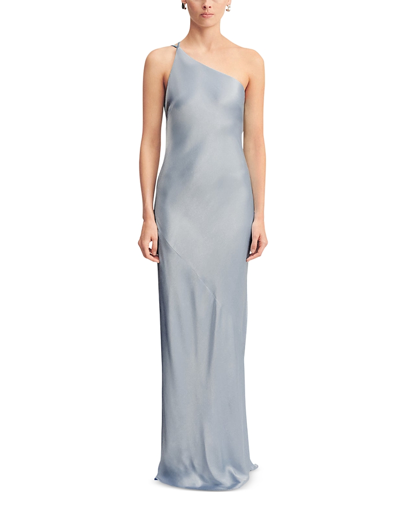 Shona Joy La Lune One Shoulder Cowl Back Gown