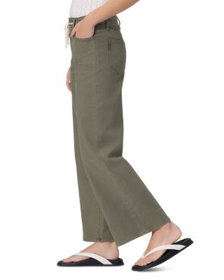 Ari High Rise Wide Leg Jeans in Vintage Ivy Green