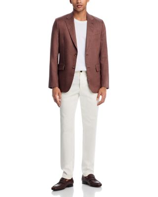 Linen And Wool Twill Extra Slim Fit Sport Jacket