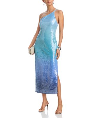 Ombr&eacute; Sequin Halter Maxi Dress - Exclusive