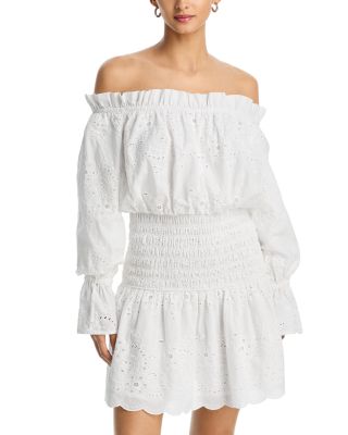 Embroidered Smocked Mini Dress - Exclusive