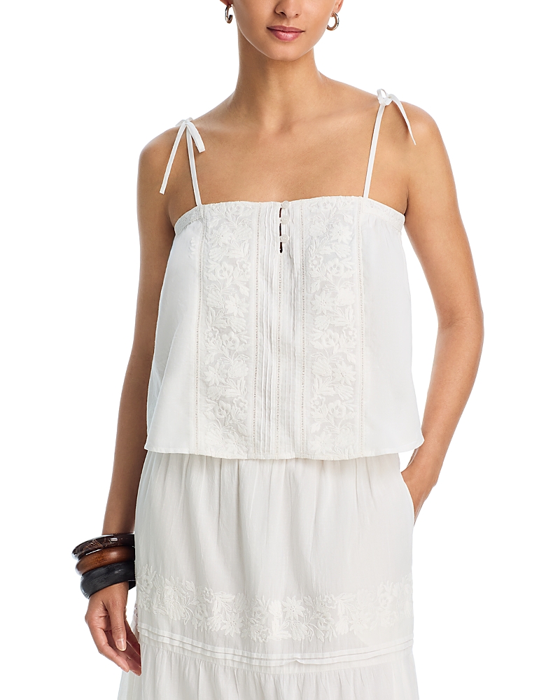 Aqua Pecan Embroidered Top - Exclusive