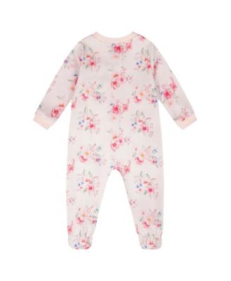  Girls' Organic Cotton Flower Print One-Piece Pyjama - Baby