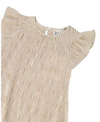  Girls' Short Sleeve Striped Flared Dress - Big Kid