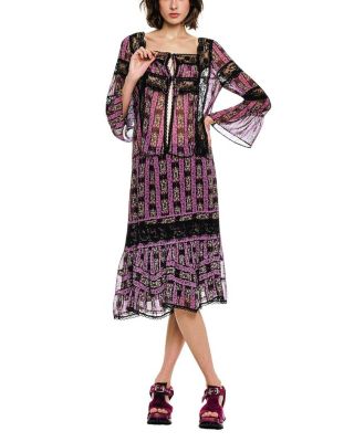  Cameo Stripe Print Tie Blouse