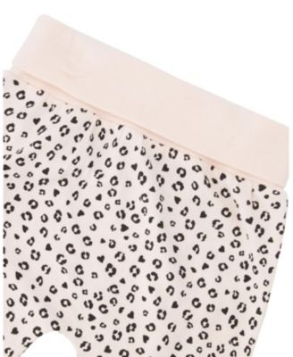 Girls' Organic Cotton Jersey Peach Printed Sweater and Pants Set - Baby