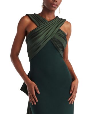  Caro Cascading Halter Gown