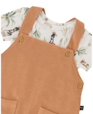 Boys' Organic Cotton Jersey Onesie and Cotton Rib Shortall Set - Baby